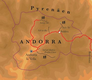 Route Andorra, 8 Tage Wanderreise Route Andorra, 8 Tage Wanderreise