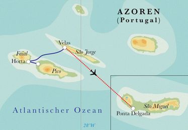 Route Rundreise Azoren, 10 Tage Route Rundreise Azoren, 10 Tage
